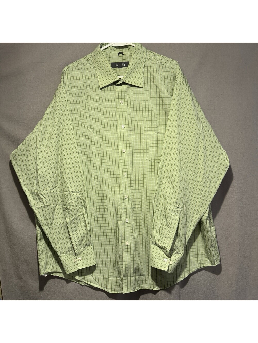 Kenneth Cole Reaction Mens Dress Shirt Size XXL 18-18.5 36/37 Regular Fit